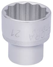 Image of Draper 21MM BI-HEX SOCKET 3/8DRIVE 25979 3/8" Sq. Dr. Metric Bi-Hexagon Sockets