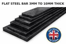 Image of Mild Steel Flat Bar Cut to Size | 3-10mm Thick | 10-100mm Wide | UK Stock