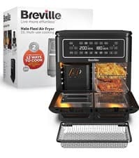 Image of Breville Halo Flexi Digital Dual Air Fryer & Large Mesh Tray, 11L, VDF138