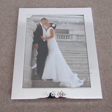 Image of Mr and Mrs Silverplated Photo Frame 8 x 10 inch