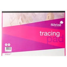 Image of Silvine A3 Everyday Tracing Pad (A3T) 40 Sheets 63gsm Lightweight Tracing Paper
