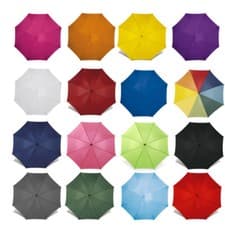 Image of CLASSIC Automatic Umbrella WOODEN Crook Handle Wedding Brolly Walking Colour UK
