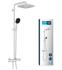 Image of GROHE Vitalio Comfort 250 – Wall Mounted Shower System with Thermostat (Square 2