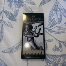 Image of Faber-Castell PITT Artist Pens Black XXS/XS/S/M/F/1.5 (6pk)