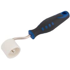 Image of Draper Wallpaper Seam 38mm Plastic Roller With Soft Grip Handle Blue/Black