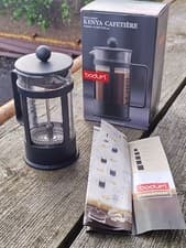 Image of BODUM Kenya 3 Cup French Press Coffee Maker, Black, 0.35 l, 12 oz New Boxed