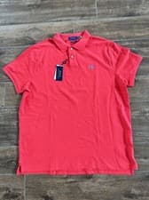 Image of New Polo Ralph Lauren Mens Custom Slim Fit Polo Shirt GOLF AFRICAN RED XXL NWT