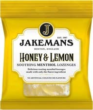 Image of Jakemans Honey & Lemon 73g - Pack of 12 - Soothing Menthol Lozenges - Suitable