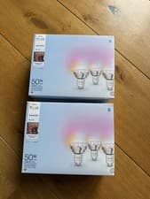 Image of Philips Hue Essential Smart LED GU10 Bulb, White and Color Ambiance - 6 Bulbs