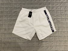 Image of Hugo Boss Men's Designer White Swim Shorts Size Medium Beachwear Brand New