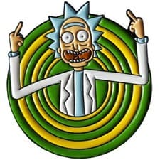 Image of Rick and Morty Rick Enamel Pin Badge SALE!