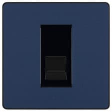 Image of BG Evolve Matt Blue Screwless Switches & Sockets Black Inserts Full Range