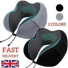 Image of Memory Foam U Shaped Travel Pillow Neck Support Soft Head Rest Plane Car Cushion