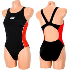 Image of Nike Swimsuit Girls Sports Training School Leisure Lycra Black/Red 128-152