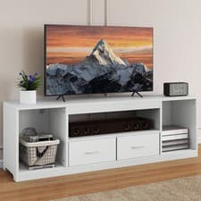 Image of 148cm TV Stand For Up To 65 Inch TVs White Storage Entertainment Unit