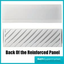 Image of Reinforced Bathroom 1700mm x 525mm White Gloss Acrylic Front Side Bath Panel 