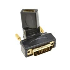 Image of Rotating Multi-Angle Female HDMI to Male DVI-D Plug 24+1 pin Adapter