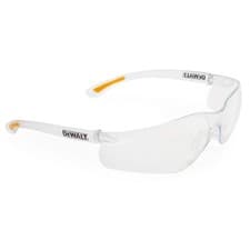 Image of Dewalt Contractor Pro Safety Glasses Clear Rubber-Tipped Temples DPG52-1D EU