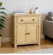 Image of GROFurniture Solid Oak Sideboard, Oak Sideboard Storage Cabinet