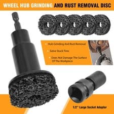 Image of 7PCS Wheel Hub Resurfacing Kit Wheel Stud and Hub Cleaner Quick Rust Removal Set