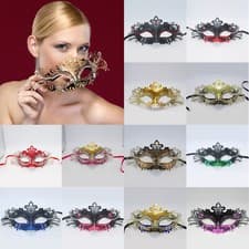Image of Half Face Mask Masquerade Eye Face Eyemask Women Party Halloween Costume Mask