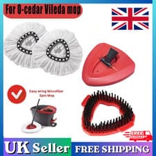Image of 5 Pack Vileda Turbo Spin Mop Head Replacement Microfibre Refill UK