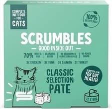 Image of Scrumbles Natural Wet Cat Food, Classic Selection in Pate 12x 80g