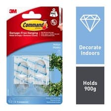 Image of 3M Command Clear Hooks and Decorating Clips for Indoor Decoration Damage Free