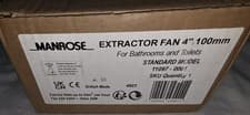 Image of Manrose XF100S 100mm/4inch Standard Axial Kitchen Fan Wall/Ceiling Mount 11097
