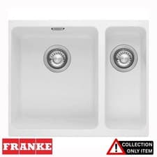 Image of Franke Sirius 1.5 Bowl White Tectonite Undermount Kitchen Sink SID160 WHT
