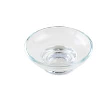 Image of Clear Glass Soap Dish Replacement Thick Clear Glass Universal Fit