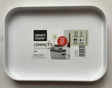 Image of SmartStore Compact S Lid Storage Box WHITE Plastic 19.5 x 14.5 x 2.5cm