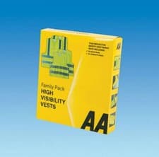 Image of AA Family Pack Hi Viz Vis High Visibility Reflective Safety Vest Jacket Yellow