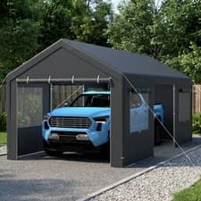 Image of Outdoor Car Shelter 586 x 305 cm Carport with Removable Sidewalls
