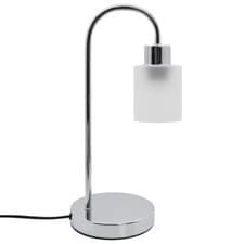 Image of Modern Chrome Table Lamp Frosted Glass Shade Bedside Light Desk Lamp T507