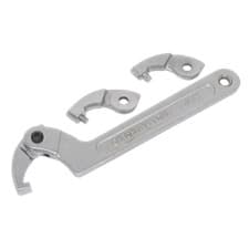Image of Sealey SMC2M Adjustable C-Spanner Hook & Pin Wrench Set 32-76mm 4pc