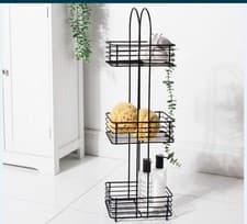 Image of Black bathroom 3-Tier Metal Caddy – Organizer for Toiletries