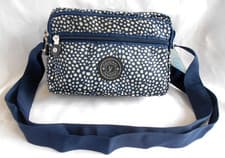 Image of "Grace" Spot print Small Cross-body /Shoulder Bag - Navy/Ecru