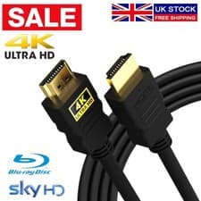 Image of HDMI CABLE 4K ULTRA HD LEAD 2.0 60HZ SHORT & LONG 0.5M 1M 1.5M 1.8M 6FT 2M 3M 5M