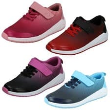 Image of Childrens Clarks 'Aeon Pace' Hook & Loop Strap Casual Sports Trainers