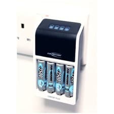 Image of Ansmann 1001-0094-44-02 Comfort Plus UK Battery Charger with 4 x AA 2500mAh
