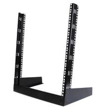 Image of StarTech 2-Post 12U Desktop Server Rack Small Open Frame 19in Computer Rack C...