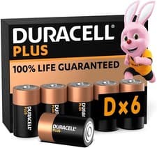 Image of 6x Duracell D Batteries Plus Power Alkaline LR20, MN1300, MX1300