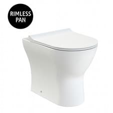 Image of Rimless Back to Wall Toilet with Soft Close Seat Short Projection 500mm