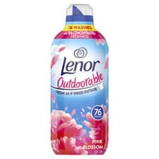 Image of Lenor Outdoorable Laundry Clothes Fabric Conditioner 76 Washes - Pink Blossom