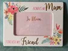 Image of In Bloom Always My Mum Forever My Friend 4x6" Landscape Plastic Photo Frame BNIP