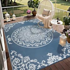 Image of Large Outdoor Rug 180X270Cm Garden Rug Outdoor Rugs for Patios Waterproof Revers