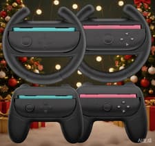 Image of Steering Wheels for Nintendo Switch 2 Joy-Con Grip Racing Wheel for Mario Kart 8