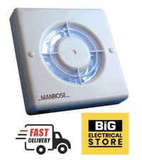 Image of Manrose 100mm - 4 INCH - Bathroom Extractor Fan With Timer - White - XF100T