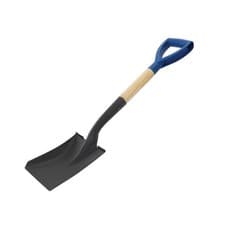 Image of Heavy Duty Digging Spade Short Mini Handle Shovel Square Head Steel Tread Trench